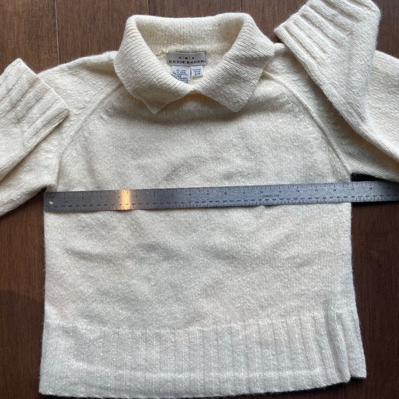Sunday Best Polo Angora and Lamb's Wool Sweater Cream - Picture 6 of 10